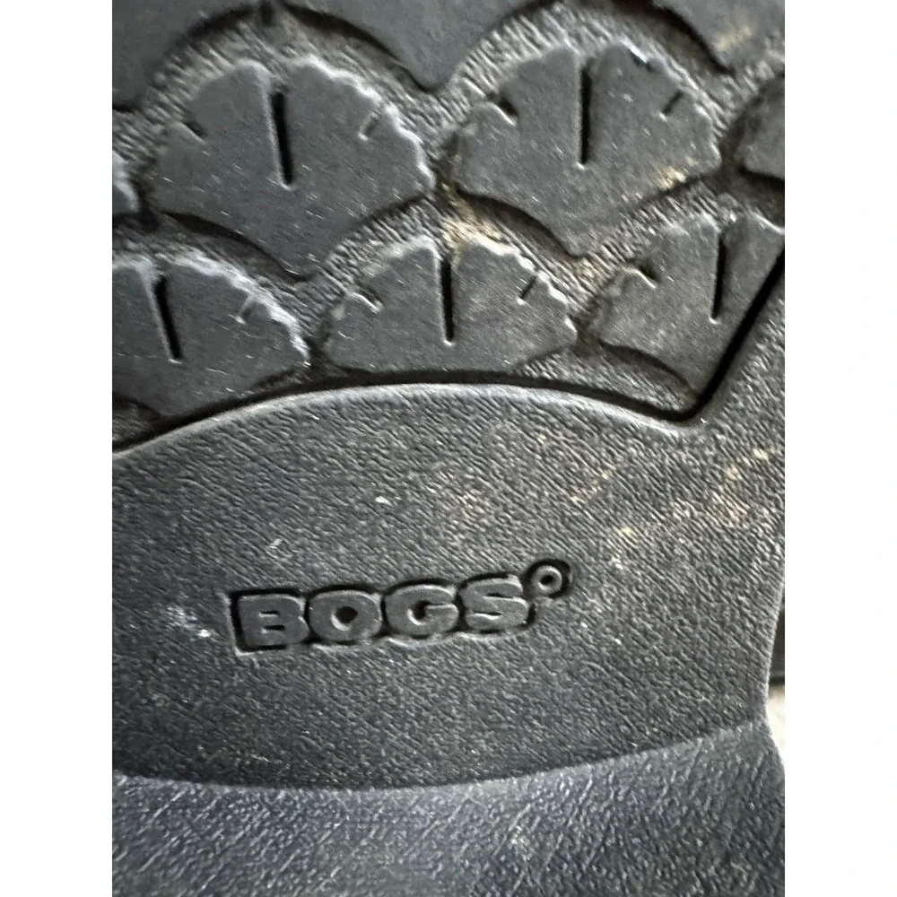 Bogs‎ Mason Leather Boots Womens 6 Black Excellent Mid Calf Pull On 52438